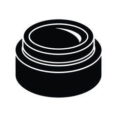 brow pomade pot stencil icon vector illustration