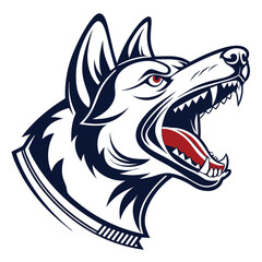 Angry dog head graphic