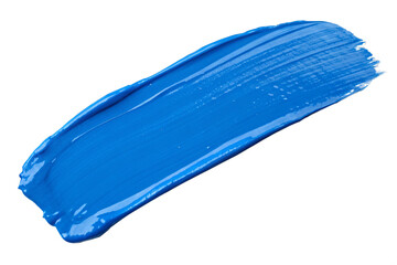 marine blue color brush stroke isolated on transparent