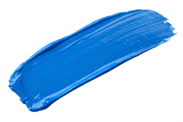 marine blue color brush stroke isolated on transparent