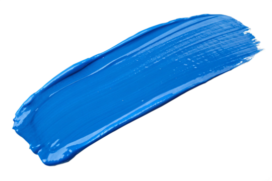 marine blue color brush stroke isolated on transparent