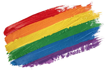  lgbt color brushstroke isolated on transparent 