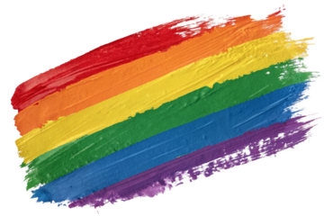  lgbt color brushstroke isolated on transparent 