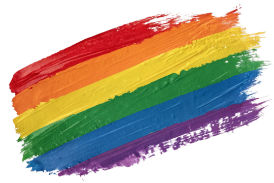  lgbt color brushstroke isolated on transparent 