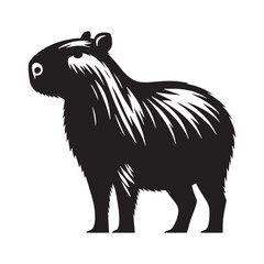 Modular capybara silhouette vector illustration formatted for seamless integration into design systems – capybara silhouette – capybara vector – capybara illustration – silhouette of capybara

