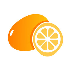orange slice with lemon