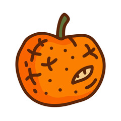 halloween pumpkin on white background
