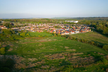 Naklejka premium High angle view, a corner of old town in Swindon, England, UK