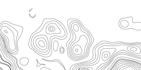 Generate a high-contrast black and white topographic map featuring detailed contour lines. The map should display various elevations using closely spaced, Topography and geography map grid abstract.