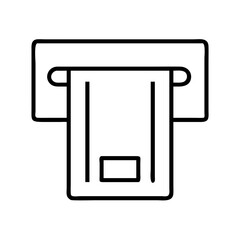Atm card slot vector icon illustration symbol of financial transaction machine and payment method