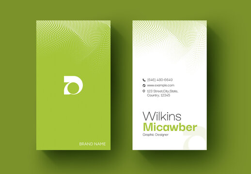 Vertical Minimal Business Card Design