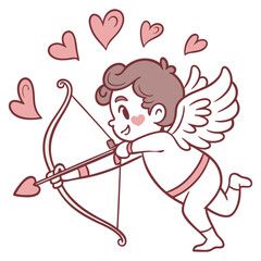Obraz premium cupid and love symbol love-arrow 