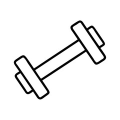 Dumbbell weight training exercise equipment for fitness workout strength and bodybuilding icon