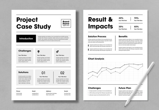 Professional Case Study Report Template Design