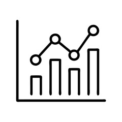 Stock market data analysis chart graph diagram infographic vector illustration design element
