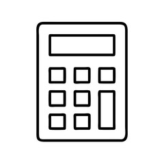 Calculator vector icon for accounting, finance, math, and business calculations and design needs