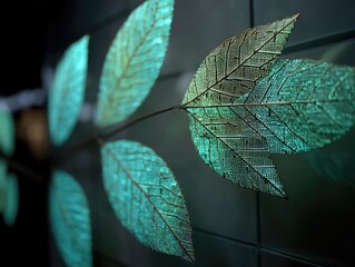 Bioluminescent or LED lit leaves - fun leaf lighting idea