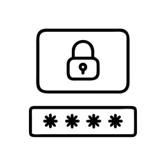 Unlock digital security: secure password entry with lock icon for online protection access