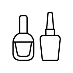 Nail polish bottles vector illustration for manicure beauty salon and cosmetic product design