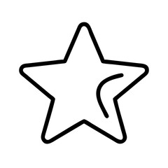 Star outline vector icon symbol shape design element for graphic and web design projects use 90