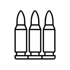 Download three bullets ammo ammunition vector illustration firearm cartridge shooting range 9mm