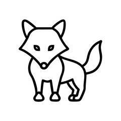 Fox illustration vector art design cute animal drawing adorable wild outline icon graphic image clip