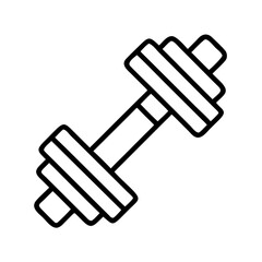 Dumbbell vector icon illustration for fitness, gym, workout, and exercise equipment design needs