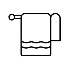 Isolated hanging bath towel icon vector illustration for bathroom and spa design element