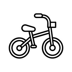 Tricycle vector icon, outline drawing of kids trike, children's bicycle, toddler bike design