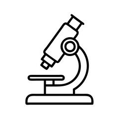 Microscope science lab equipment vector illustration for scientific research and study tool