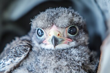 A detailed view of a peregrine falcon