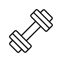 Dumbbell weight training equipment for fitness gym workout strength exercise bodybuilding icon vector