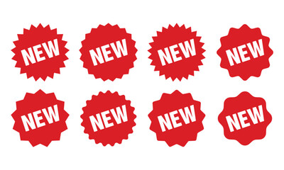 New Tag red, Special Offer Icon, Sticker, Deal Label vector template