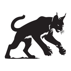 Distinct-form lynx silhouette vector formatted for premium print work – lynx silhouette – lynx vector – lynx illustration – silhouette of lynx

