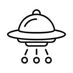 Isolated ufo spaceship vector illustration for alien invasion and unidentified flying object design