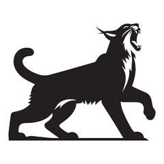 Soft-edged lynx silhouette vector formatted for versatile branding – lynx silhouette – lynx vector – lynx illustration – silhouette of lynx

