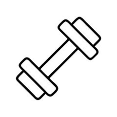 Dumbbell weight lifting fitness exercise gym workout training strength equipment vector icon