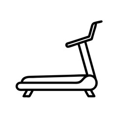 Treadmill machine vector illustration for gym equipment and fitness training cardio workout design