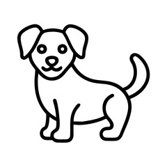 Fototapeta premium Illustration of a cute puppy dog pet animal drawing vector design for kids and children art projects