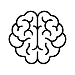 Brain illustration for medical concept design and healthcare themes, human brain anatomy icon