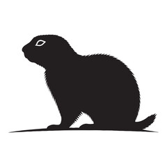 Clean-line prairie dog silhouette vector tailored for scalable branding – prairie dog silhouette – prairie dog vector – prairie dog illustration – silhouette of prairie dog

