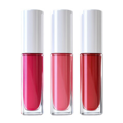 lip gloss tubes Isolated on white transparent background