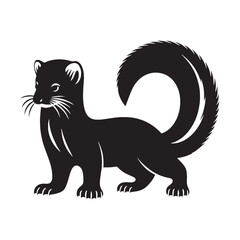 Lightweight ermine silhouette vector engineered for fast-loading media – ermine silhouette – ermine vector – ermine illustration – silhouette of ermine

