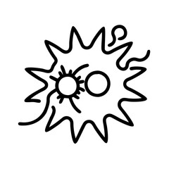 Illustration of virus cell biology microbiology disease infection pathogen germ vector doodle art