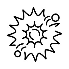 Explosion boom burst vector illustration graphic design element for comic and animation projects