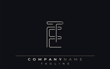 ET Abstract Line Style Logo. Minimalist Design Featuring the Letters E and T Abstract Line Style