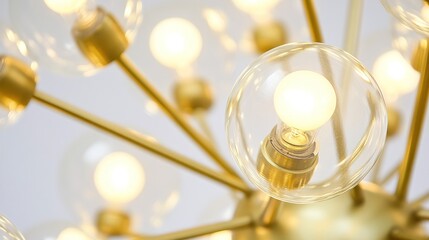 Golden Glass Globe Lights Interior Design