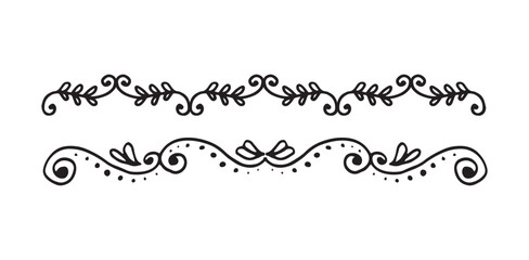 Set Hand drawn wedding album ornaments