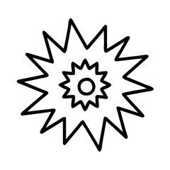 Explosion vector icon illustration, boom burst symbol, bang sign, comic effect graphic element design
