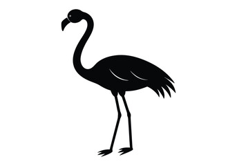 Fototapeta premium Flamingo Silhouette isolated on white background